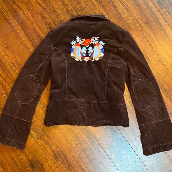 EMBROIDERED FLOWER BIRD Accent Layering JACKET - Picture 12 of 13